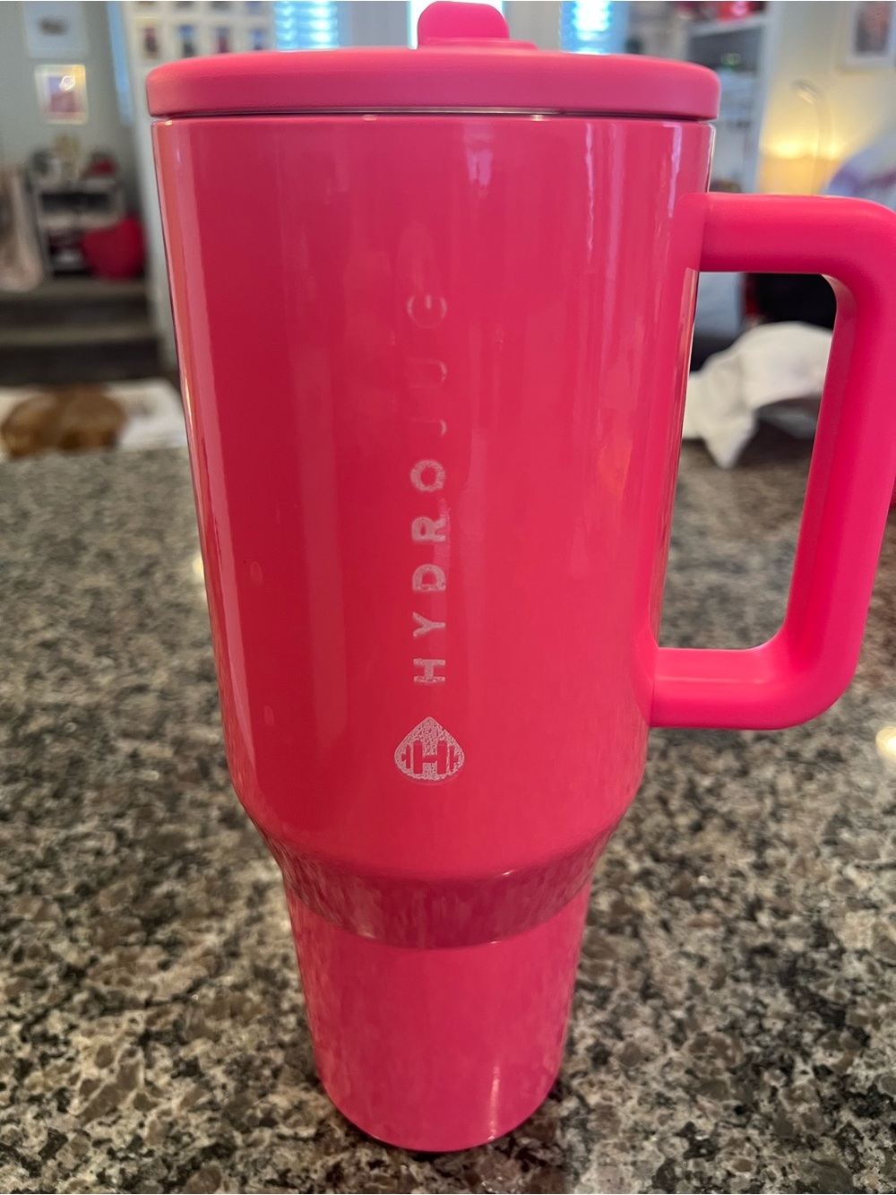 HydroJug Insulated Travel Mug in Bright Pink